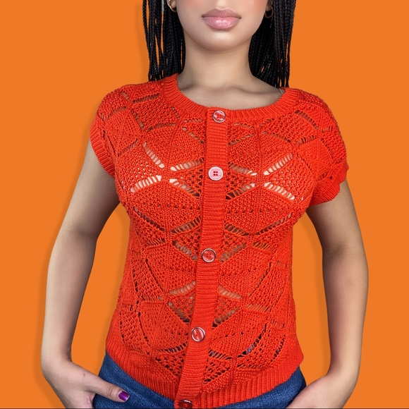 Button Up Open Knit Sweater - Picture 2 of 4